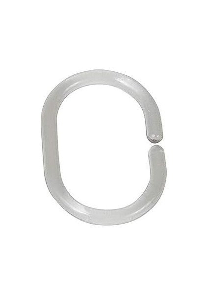 Wenko 19190100 Duş Askı Halkaları Şeffaf – 12'li Set, Küçük, Plastik, Şeffaf