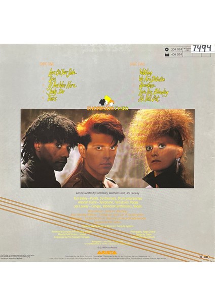 Thompson Twins ‎quick Step & Side Kick Lp Plak fiyatları