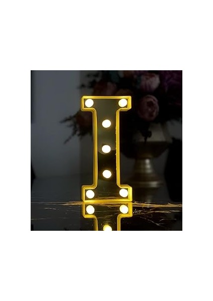 Giftmoda 3D Işıklı LED Harf Dekoratif Aydınlatma Büyük Boy I