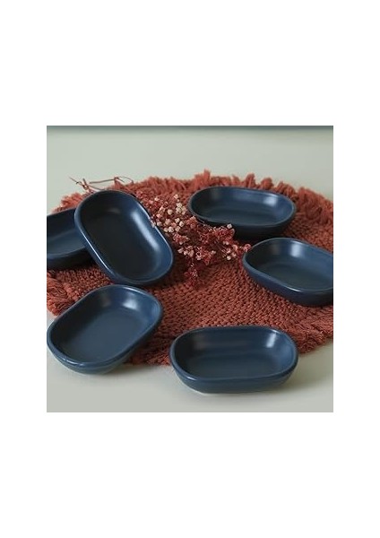 Keramika Mat Mavi Noyan Çerezlik 11 cm 6 Adet 399