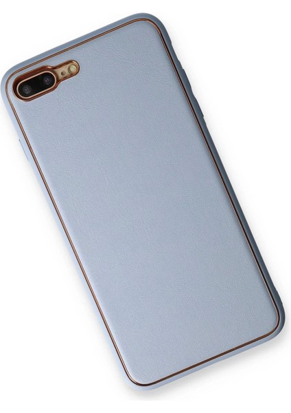 Newface iPhone 7 Plus Kılıf Coco Deri Silikon Kapak - Açık Mavi fiyatları