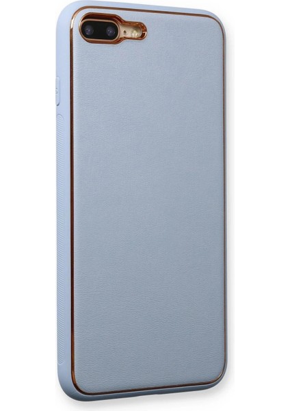 Newface iPhone 7 Plus Kılıf Coco Deri Silikon Kapak - Açık Mavi modelleri