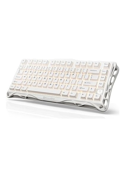 Gravastar Mercury K1 Lite Rgb Kablosuz Mekanik Gaming Klavye, Ingilizce Q (Beyaz)