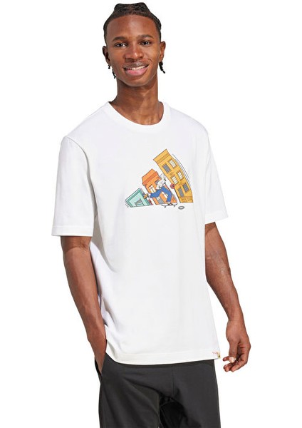 M Ddl Skat Beyaz Erkek T-Shirt JM6499