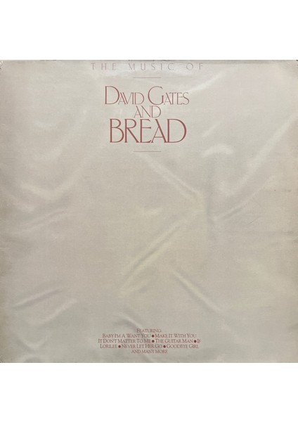 The Music Of David Gates And Bread Lp Plak