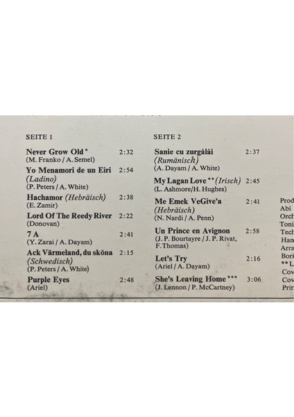 Esther & Abi Ofarim Up To Date Lp Plak modelleri