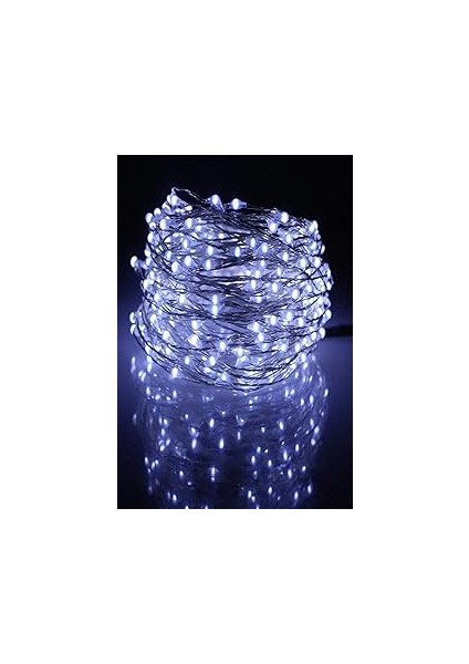 Buffer® Pilli 5 Metre Dekoratif LED Beyaz Aydınlatma Süsleme Lambası