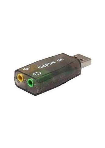 Alfais 4504 5+1 Harici USB Ses Kartı 3.5mm Kulaklık Mikrofon Çevirici Dönüştürücü