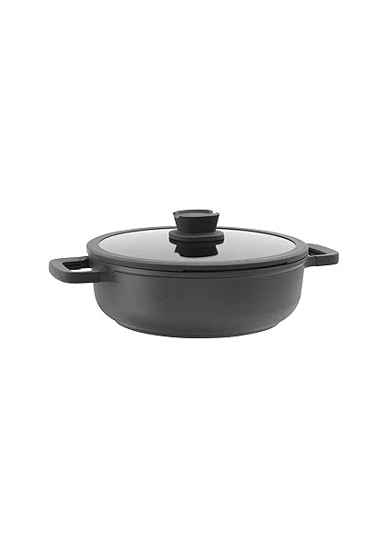 Leo Stone Yapışmaz Kapaklı Alüminyum Döküm 2 Saplı Sote Tavası 28 cm