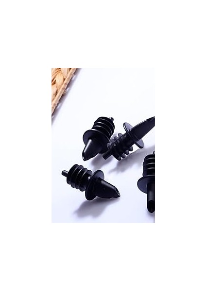 Porselen Diyarı 2'li Damlatmaz Yağ Şişesi Tıpası & Kapağı Şişe Ucu Yağlık Sirkelik Sosluk Siyah