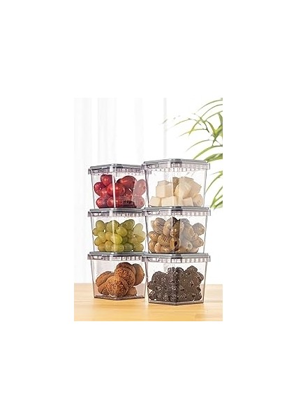 6lı 0,4 Litre Block Sızdırmaz Saklama Kabı Seti Antrasit