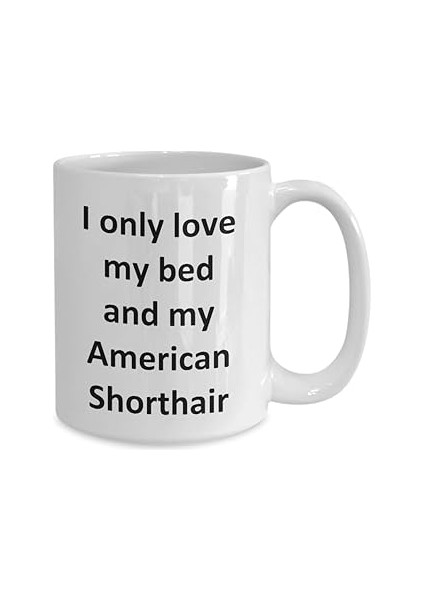 Print Dore Komik American Shorthair Kupa - Love My Bed ve American Shorthair Coff - Ingilizce K