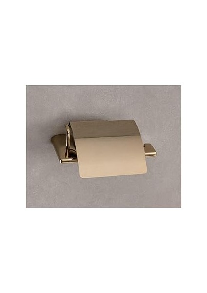 System Slımo Kapaklı Tuvalet Kağıtlığı Gold Renk 85X118X170 mm