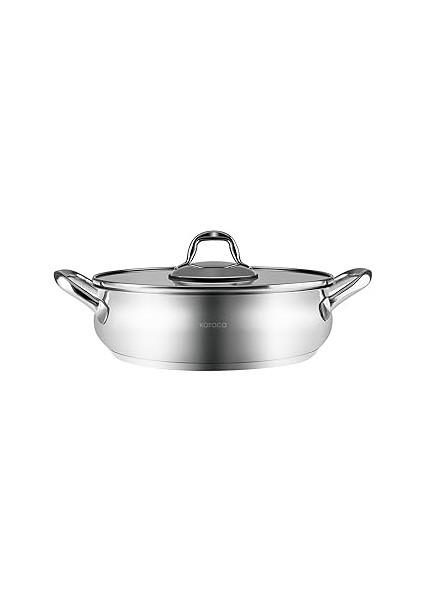 New Akara Indüksiyon Tabanlı Çelik Karnıyarık Tencere 24 cm Metal