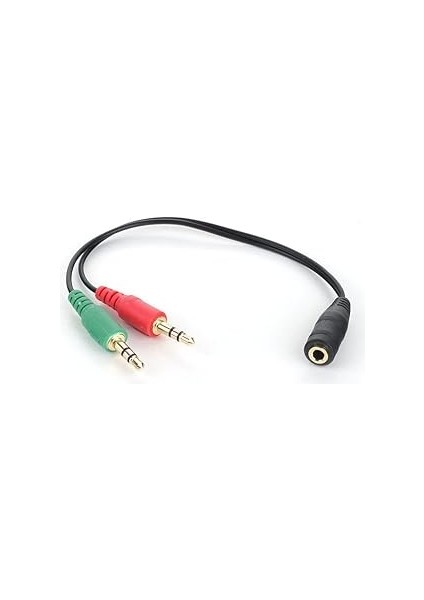 Dark 2x3.5mm Stereo Erkek - 3.5mm Stereo Dişi Y Kablo (Dk-Cb-Auc02)