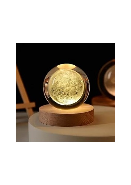 Kristal Küre Gece Lambası (Ay)