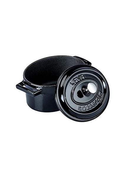 Metal Oval Mini Tencere, Siyah
