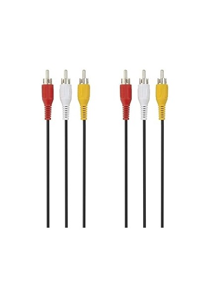 Blk-F3y083bf2m Av,3xrca,M/M Nikel Kablo, 2m, Siyah