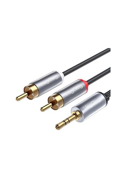 3.5mm Aux To 2 Rca Hi-Fi Ses Kablosu 15 Metre