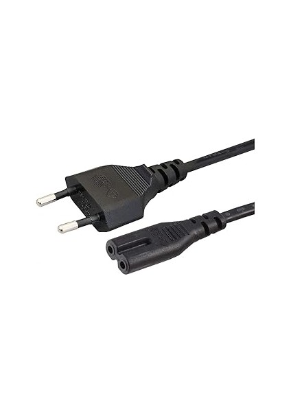 Avrupa Ab 2- Yuvalı Yazıcı Güç Kablosu Kablosu, Polarize Olmayan (Iec-320-C7 - Cee 7/16) Avrupa Sey