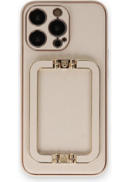 Newface iPhone 14 Pro Kılıf Coco Elit Kapak - Gold