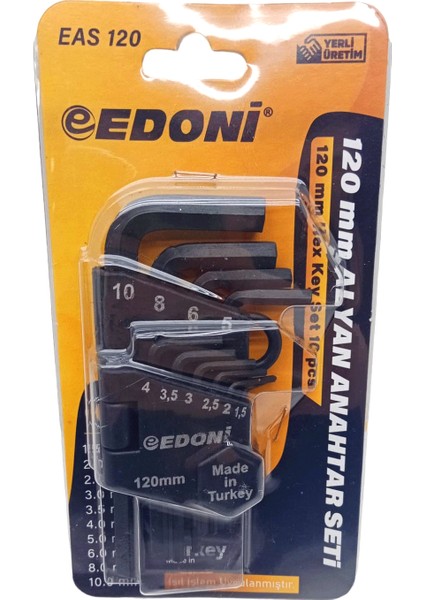 10 Parça Kısa Düz Alyan Vakumlu Siyah 120MM