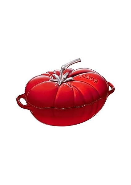 Dust Cocotte Domates 25 cm Kiraz Kırmızısı Kızartma Tavası, Dökümü Demir