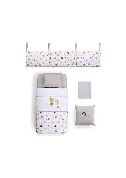 Funna Baby Uyku Seti / 7 Parça - Circus - Gri - 60/70 cm