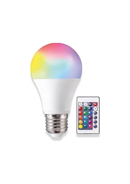 Rgb Renk Değiştiren Kumandalı LED Ampul 10W
