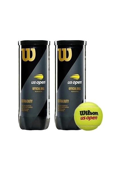 2 Kutu Wilson Us Open Tenis Topu Vakum Ambalajda WRT106200 (Sari)