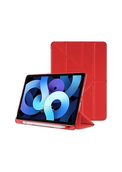 Microsonic Ipad Air 13 2024 Kılıf (A2898-A2899) Origami Pencil Kırmızı [ıpad Air 13 2024 ile