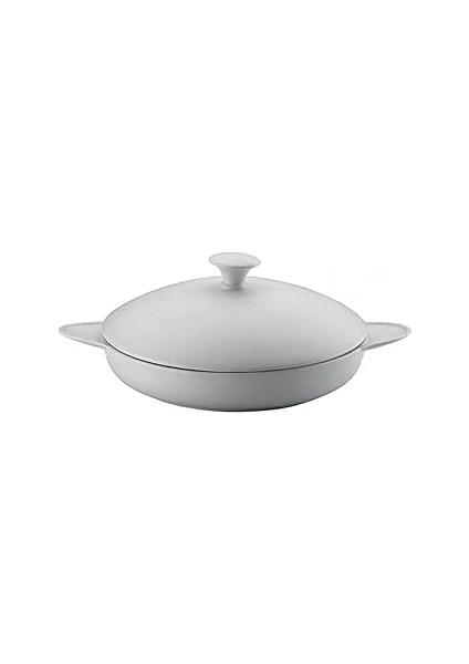 Porselen Porflame Porselen 25 cm Kapaklı Tava