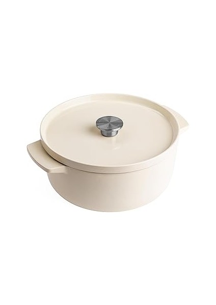 Cast Iron 26 Cm/5,2 L Kapaklı Tencere, Yüksek Kaliteli, Sağlam ve Uzun Ömürlü, Kızartma,