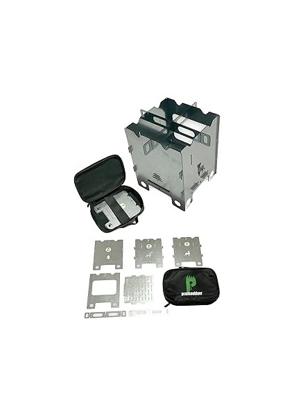 Pratikoutdoor Paslanmaz Ateş Kutusu, Firebox, Katlanır Mini Soba, Kamp Sobası