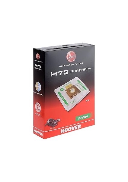 Hoover H73 Elektrikli Süpürge Torbaları, Orijinal, Mikrofiber, Saf Epa, Koku Önleyici, Ekstra Büyük