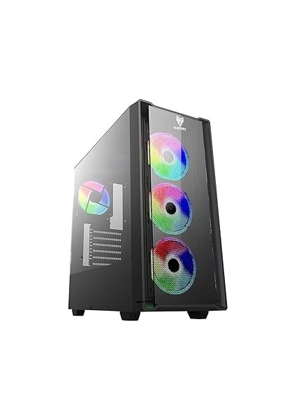 Blueforce Phoenix 4* Rgb Fanlı Atx-Mini Atx Itx Uyumlu Mid Tower Gaming Oyuncu Bilgisayar Kasası Ps