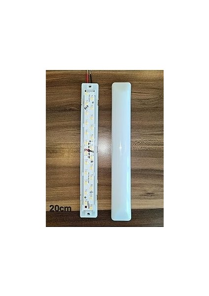 Uni̇kom 10'lu Paket 24V Tente LED Aydınlatma Armatür 20CM-DÜZ Taban- Gün Işığı 3000K