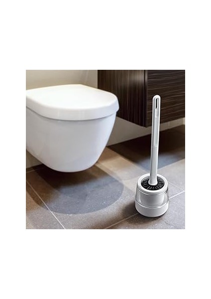 Akrilik Kapaklı Silikon Yuvarlak Wc Fırçası, Silikon Wc Fırçası, Silikon Tuvalet Fırçası, S