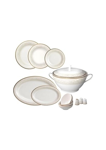 New Oscar 12 Kişilik 60 Parça Yemek Takımı, Beyaz