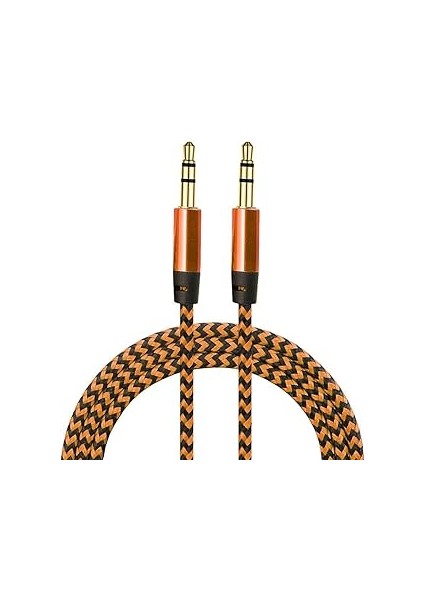 Aux Stereo 3.5mm Data Ses Örgü Kablo Bakır