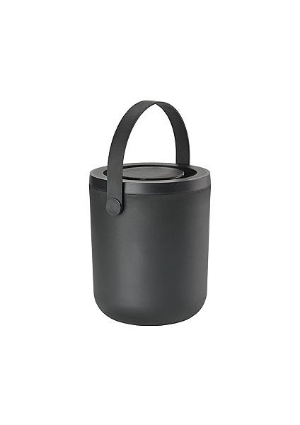 Zone Denmark Circular Bio Çöp Kovası, Çöp Kutusu, Çap 16 Cm, Yükseklik 19,5 Cm, 3 Litre, Siyah
