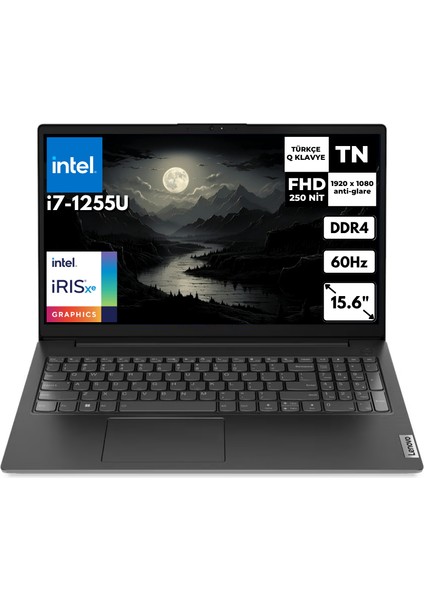 V15 G3 Iap I7-1255U 16 GB 512 GB SSD Iris Xe Graphics 15.6" Fhd Freedos Taşınabilir Bilgisayar 82TT00C6TXAT7