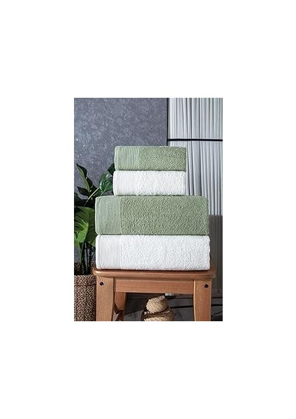 Güvenal Gala 4'lü Banyo Havlusu Havlu Takımı Havlu Havlu Seti I Hamam Seti I Çeyiz Havlusu Hs-Gala,