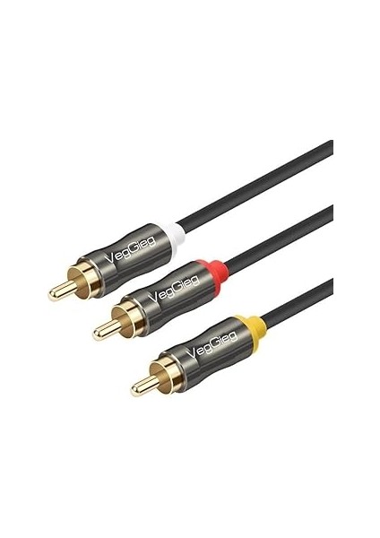 3 Rca To 3 Rca Ses ve Görüntü Kablosu 5 Metre