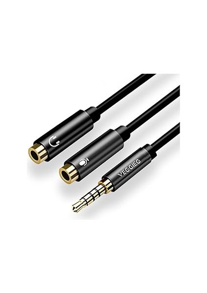 3.5mm Kulaklık Ve Mikrofon Birleştirici Y Kablo