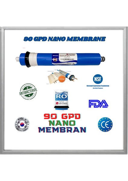 Platınum Pompalı & Montaj Dahil 10 Litre 7 Filtre 14 Aşama 90 Gpd Nano Membran Gümüş Iyon Tatlandırıcı Mineral Alkali Filtreli Antibakteriyel 12 Lt Çelik Tanklı Su Arıtma Cihazı