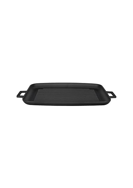 Döküm Grill Tepsi, Izgara Yüzeyli, Metal Kulplu, 31X42CM