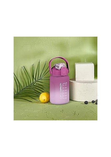 Selka Home - Briella 1500 ml Pipetli Motivasyon Matara (Mor - Lila)