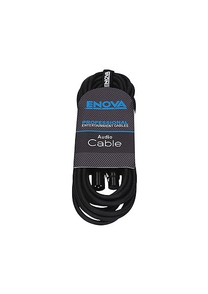 Enova 4 M Xlr Dişi - Xlr Erkek Mikrofon Kablosu, 3 Pin Analog Ve Aes, Cırt Cırtlı Bant İle