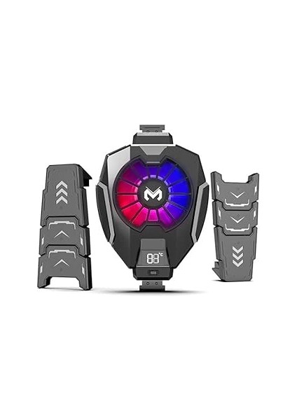 Ally Mobile Memo DL05T Dijital Göstergeli Tablet Soğutucu Gamer Oyuncu Radyatör Soğutma Fanı Si̇yah